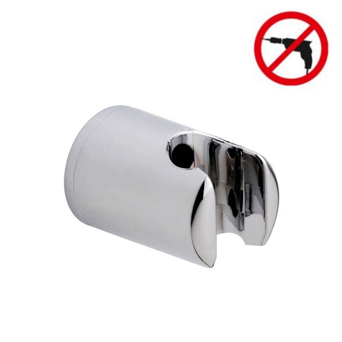 Tesa Spaa Support pour douchette à main, plastique finition chromée, pose facile sans perçage (40343-00000-00) 0