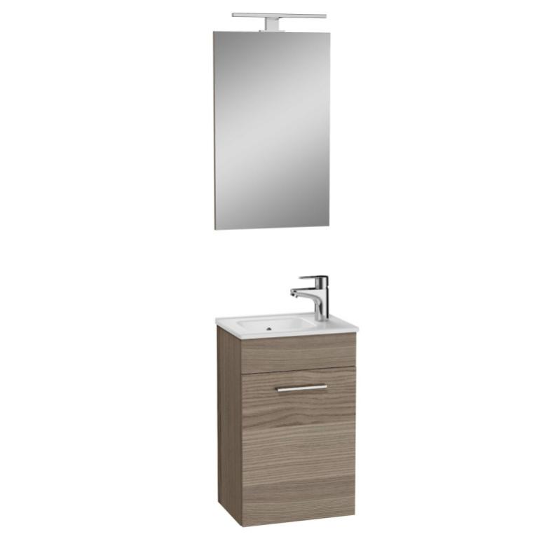 Vitra Mia Meuble 39x61x28 Cm Pour Salle De Bain Avec Miroir, Lavabo Et Éclairage Led, Cordoba (miaset40c)