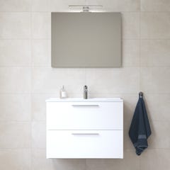 Vitra Mia ensemble meuble 79x61x39,5 cm avec miroir, lavabo et éclairage LED, Blanc brillant (MIASET80B) 0