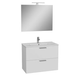 Vitra Mia ensemble meuble 79x61x39,5 cm avec miroir, lavabo et éclairage LED, Blanc brillant (MIASET80B) 3