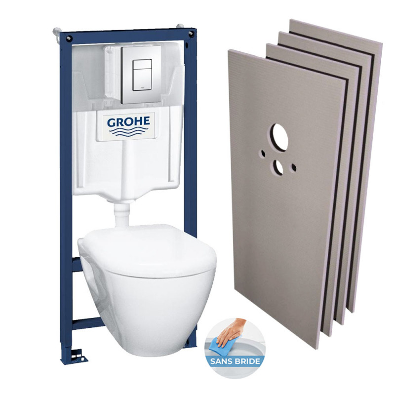 Grohe Nouveau Pack Bati WC Grohe RIMLESS + Set habillage (39186rimless-sabo)