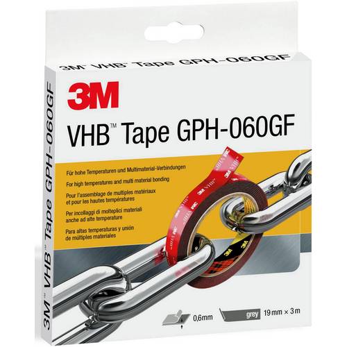 3M GPH-060F19-3 Ruban adhésif gris (L x l) 3 m x 19 mm 1 pc(s)