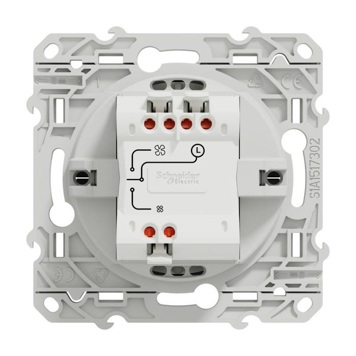 Odace - Interrupteur VMC Anthracite avec position arrêt - S540243 2