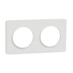 Plaque ODACE Touch 2 postes horizontal/vertical entraxe 71mm blanc - SCHNEIDER ELECTRIC - S520804
