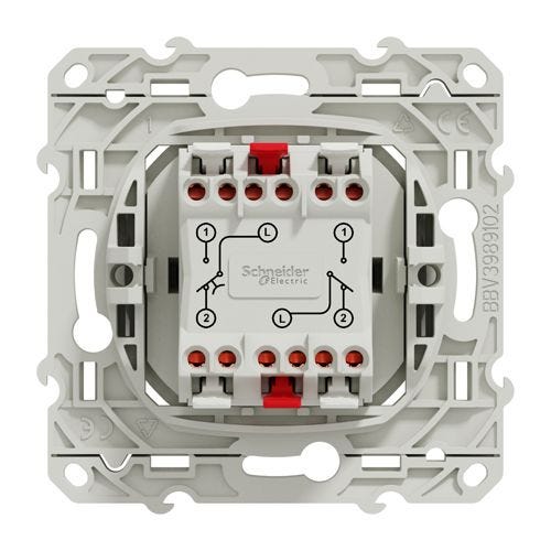 Interrupteur et bouton-poussoir ODACE 10A 250V - SCHNEIDER ELECTRIC - S520285 1