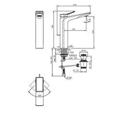 Ideal Standard - Mitigeur lavabo monotrou CONNECT bec fixe chromé tirette et bonde polypropylène - B0176AA Ideal standard 2