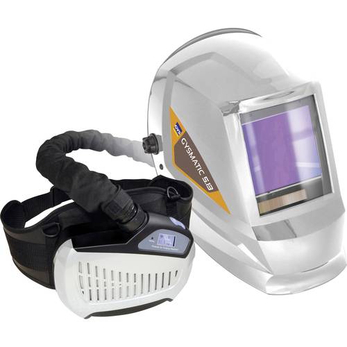 Masque de soudage LCD écran XXL teinte foncée 5-13 avec protection respiratoire GYSMATIC 5/13 Air True Color XXL Gys 0