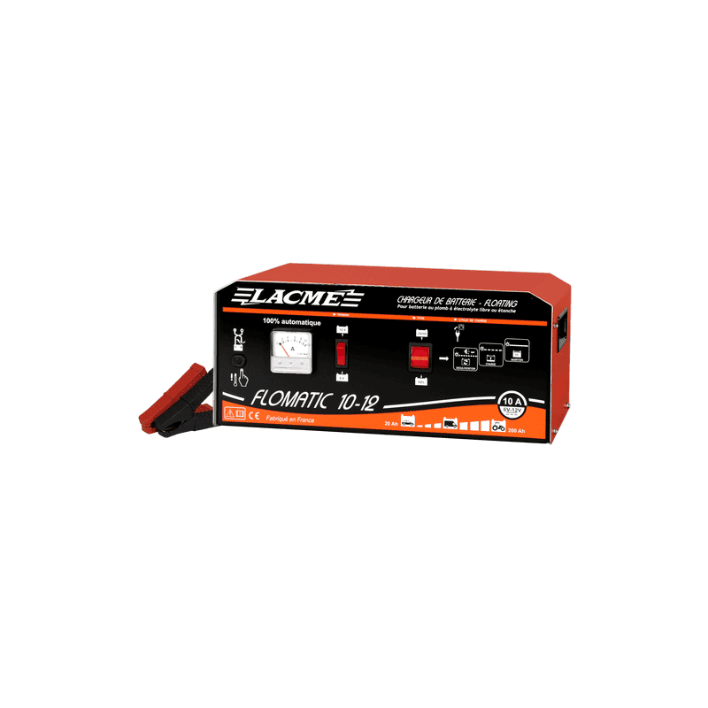Chargeur floating batterie 10A 6V / 12V FLOMATIC 10-12 Lacme 1