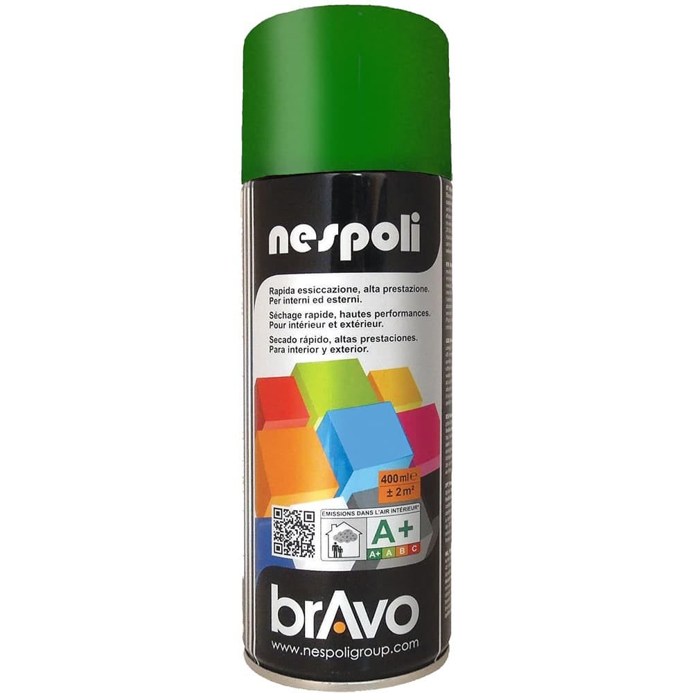 Peinture Aérosol BRAVO NESPOLI - Vert feuille (180052) 0,4 L - Contenance : 0,4 L 0