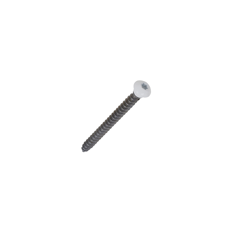 Vis de pose en rénovation menuiserie pvc - Teinte : Blanc - MUSTAD