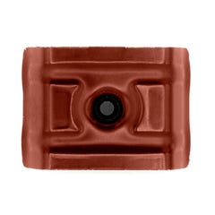 50 Kits de Fixation Sommet d'Onde pour Tôle Elda® 6.3 x 75 mm (support acier) | Rouge Tuile | RAL 8012 4