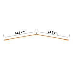 Faîtière double plate universelle | 2100 mm Longueur Gris Anthracite | RAL 7016 2