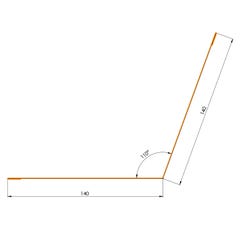 Faîtière Plate Contre Mur pour tôle tuile BACACIER Tuile R® | 2100 mm Longueur Anthracite mat 3