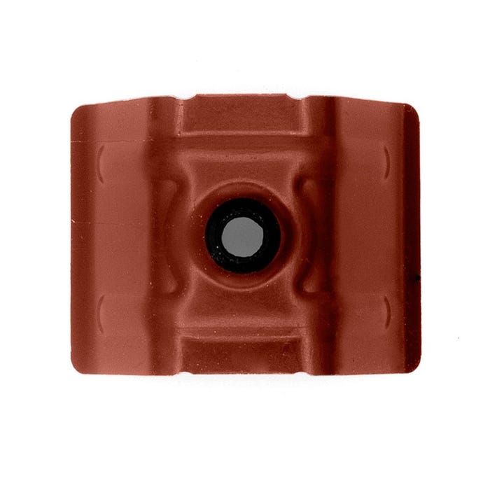 50 Kits de Fixation Sommet d'Onde pour Tôle Axel Plus® 6.3 x 115 mm (support acier) | Rouge Tuile | RAL 8012 4
