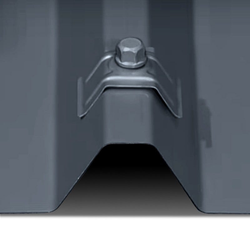 50 Kits de Fixation Sommet d'Onde pour Tôle Axel® 6.3 x 75 mm (support acier) | Gris Anthracite | RAL 7016 1