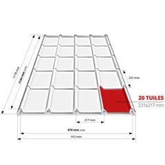 Tôle imitation tuile emboîtable - BACACIER Tuile R Area® | 1178 x 912 mm - 1.00 m² Brun mat 3