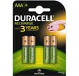 Pack Blister De 4 Piles Rechargeables Duracell Aaa 1,2v - 750 Mah (r03)