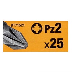 Embouts pour visseuse POZIDRIV Pz2 25 pièces - DEWALT DT71521 2