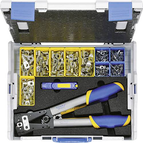 Klauke LBOXX65B Set doutils de sertissage 223 pièces pour cosses tubulaires, pour connecteur tubulaire 6 à 50 mm²