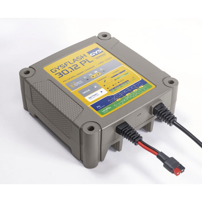 Chargeur de batterie multifonctions 12 V 30 A Pb/LiFePO4 de 15-7 à 375 Ah GYSFLASH 30.12 PL Gys 4