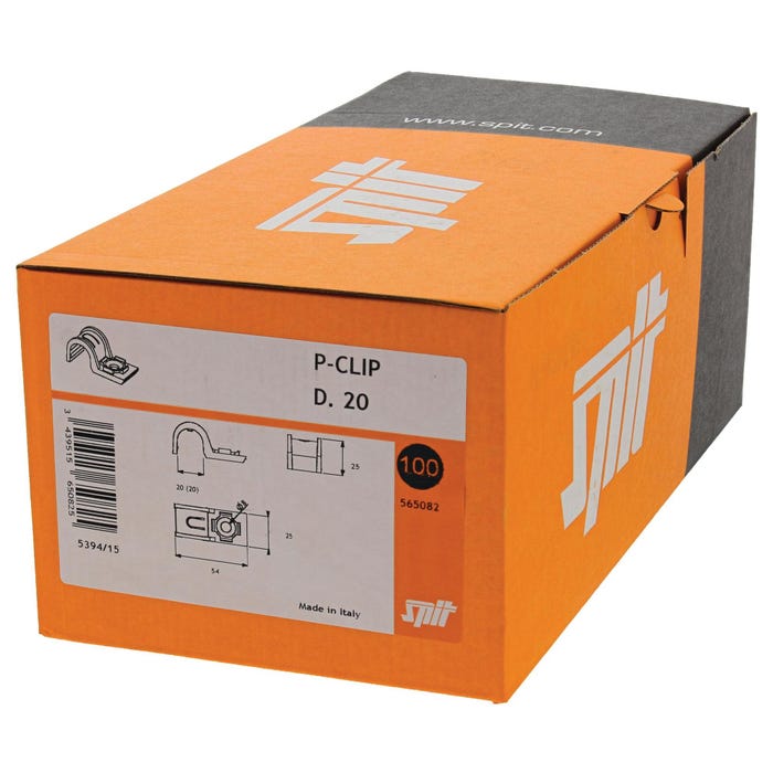 Embase plastique P-CLIP P-CLIP D.20 en boite de 100 - SPIT - 565082 2