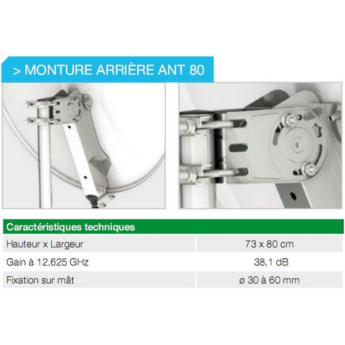 Antenne parabolique acier 80cm - Cahors 141204R13 1