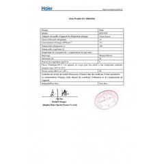Congélateurs coffre 100L Froid Statique HAIER 57cm A+, HCE103F 2