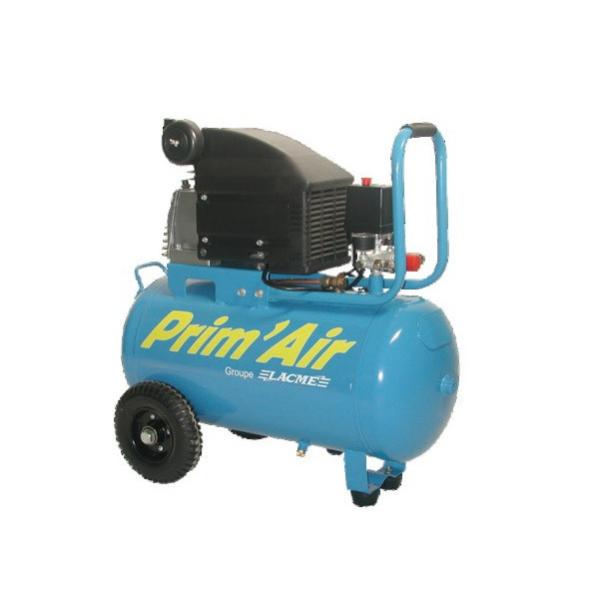 Compresseur 2cv monophasé 13 m3/h 50l avec tuyau et souflette Primair 13/50