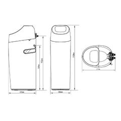 Adoucisseur d'eau 18L Vanne Canature complet avec accessoires 4