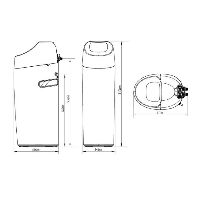 Adoucisseur d'eau 18L Vanne Canature complet avec accessoires 4