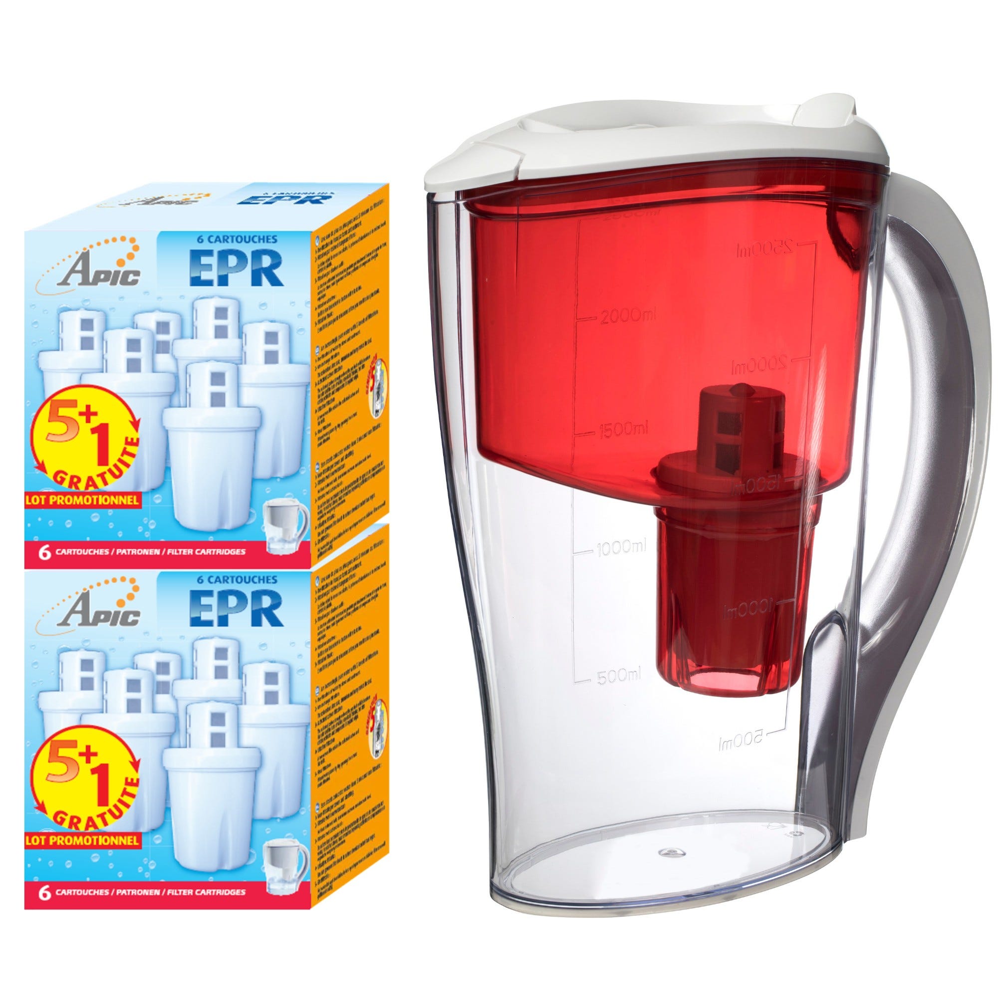 Pack 12 Cartouches et carafe rouge offerte 0