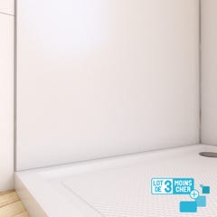 LOT de 3 Panneaux Muraux pour salle de bains en Aluminium Blanc - 90x210cm - WALL'IT 1