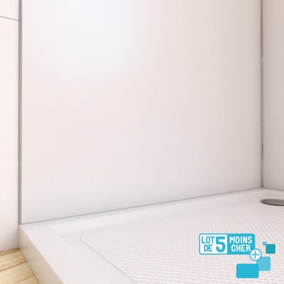 LOT de 5 Panneaux Muraux pour salle de bains en Aluminium Blanc - 90x210cm - WALL'IT 1
