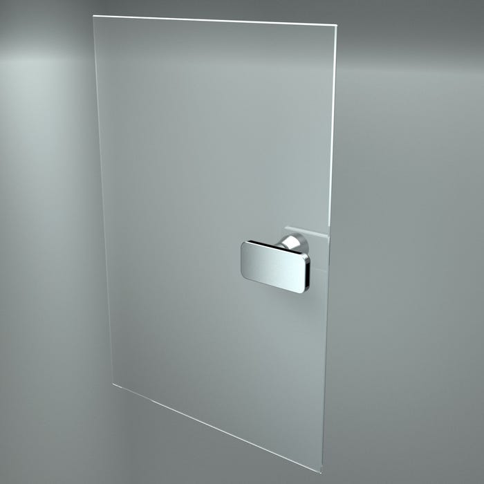 Schulte Porte de douche pivotante, profilé aspect chromé, Style 2.0, verre 5mm, décor Cubic 80 x 192 cm, transparent 2