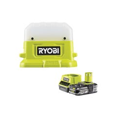 Pack RYOBI Lanterne LED 18V OnePlus 500 Lumens RLC18-0 - 1 Batterie 2.5Ah - 1 Chargeur rapide RC18120-125