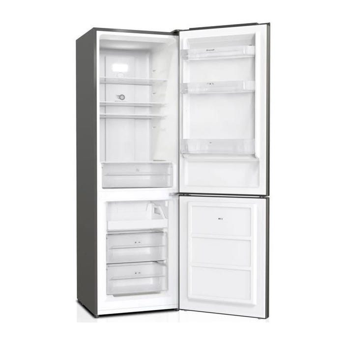 Réfrigérateur combiné BRANDT - BC1860NX - 2 portes - 293 L - l 64 x h 194 x L65 cm - Gris 1