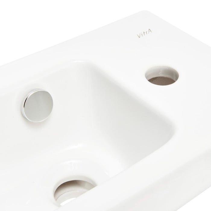 Vitra Integra Lave-mains 37x22 cm avec trou pour robinetterie sur la droite, Blanc (7091-003-0029) 3