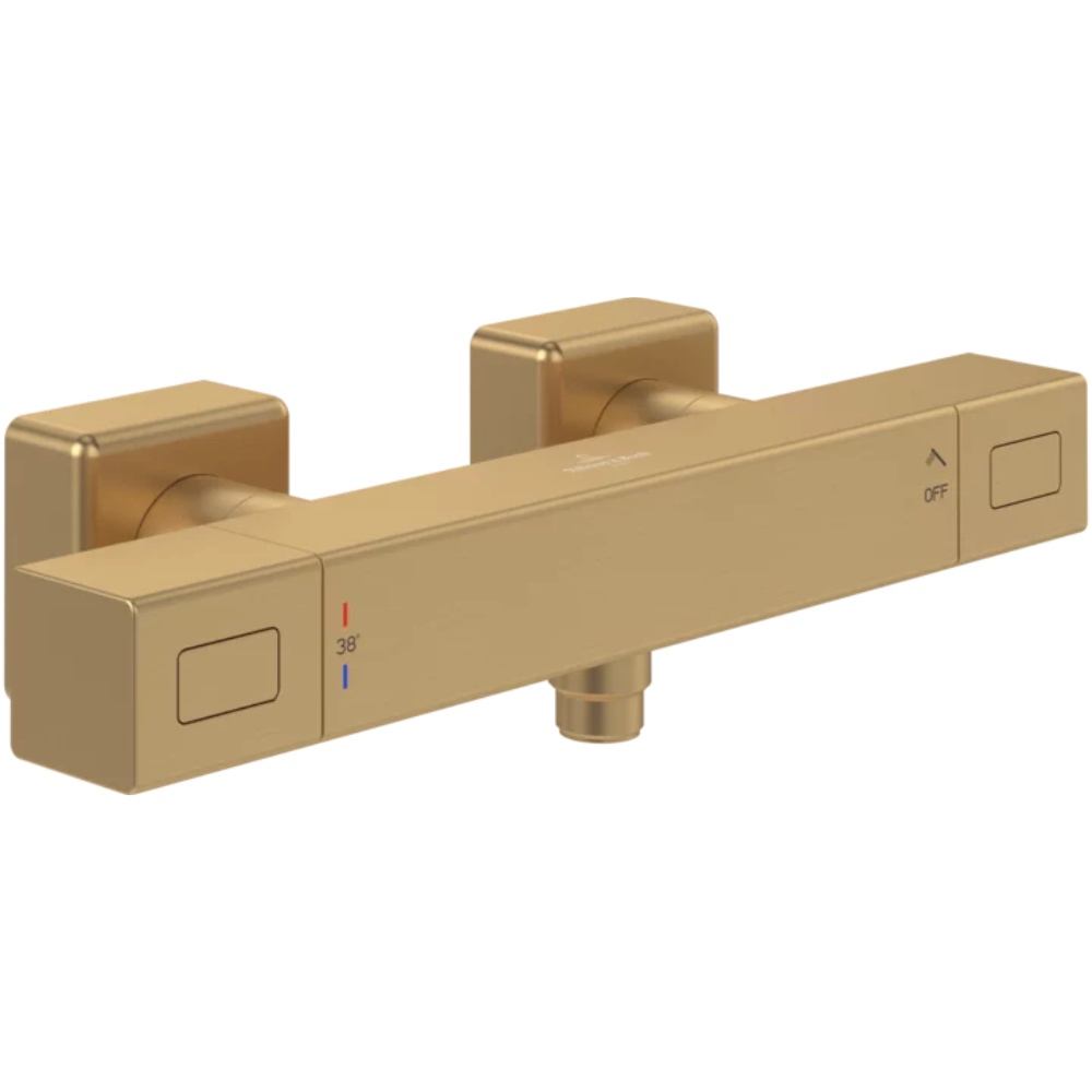 Mitigeur douche thermostatique VILLEROY ET BOCH Universal Taps & Fittings rectangle Brushed Gold 0