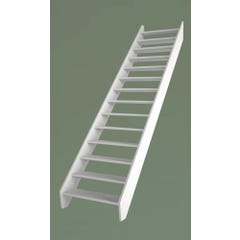 HandyStairs escalier ouvert "Basica60" - pin (40mm) - 1x apprêt blanc - 8 marches (180/136) 0