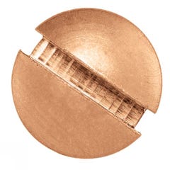 Vis à métaux tête fraisée fendue - Laiton 8x35 mm - Boîte de 100 0