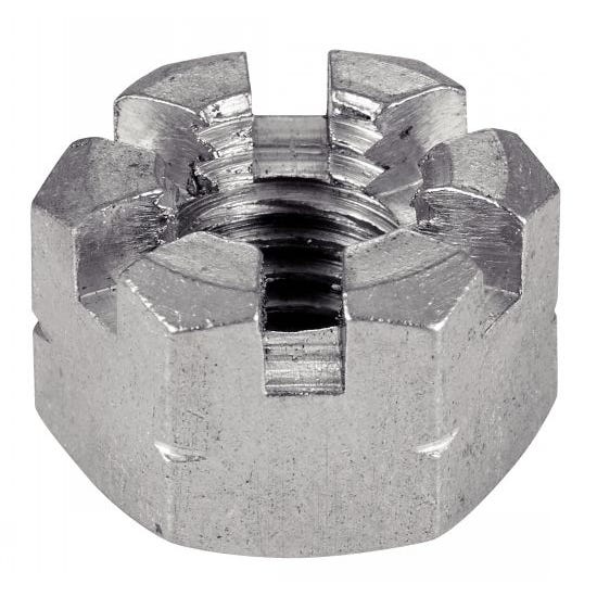 Ecrou hexagonal à crenaux - Inox A1 M16 - Boîte de 25 0