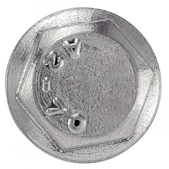 Vis à métaux tête hexagonale à embase crantée - Inox A2 8x60 mm - Boîte de 50 2