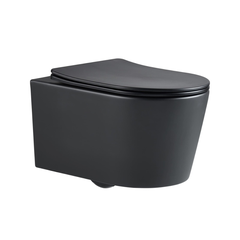 Grohe Pack WC Bâti-support Rapid SL + WC SAT sans bride noir mat + Abattant softclose + Plaque noire mat 1