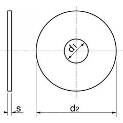Rondelle plate L A4 DIN 9021 5X15X1.2 boîte de 200 - ACTON - 645115 2