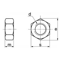 Écrou hexagonal A2 ISO 4032 M10 boîte de 100 - ACTON - 6261110 2