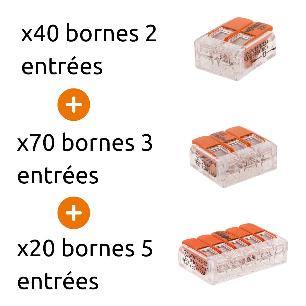 Boîte WAGO L-BOXX® Mini Série 221 - Kit de 130 bornes de connexion - 5 Gelbox IPX8 2