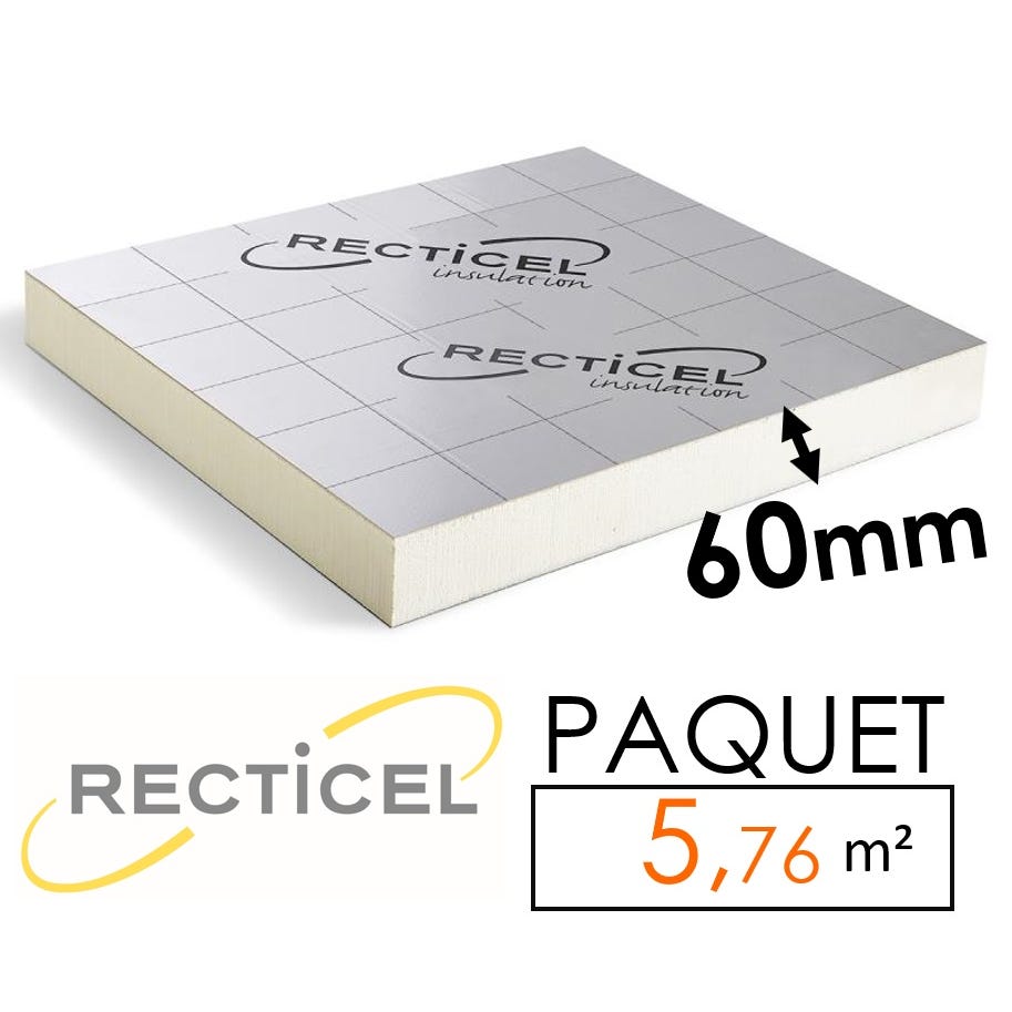 ISOLANT TOITURE PLATE AUTOPRO SI 60MM DE MARQUE RECTICEL - PAQUET DE 5,76M² 0