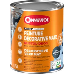 Peinture antirouille décorative Owatrol RUSTOL DECO MAT Anthracite RAL 7016 2.5 litres