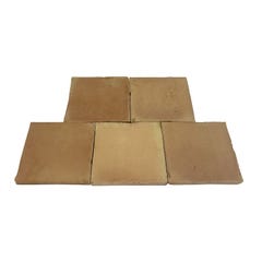 Tomette terre cuite carrée moulée main rosée - 20x20cm Ep. 2cm (vendu au m²) - Ligerio 3