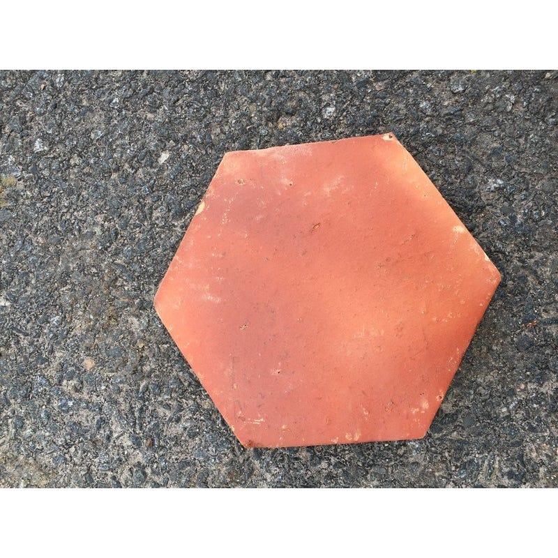 Tomette terre cuite hexagonale rouge rustique finition traditionnelle - 16x16 cm Ep. 2cm - (vendu au m²) - Ligerio 3